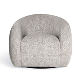 Judy Black and White Woven Fabric Swivel Chair