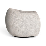 Judy Black and White Woven Fabric Swivel Chair