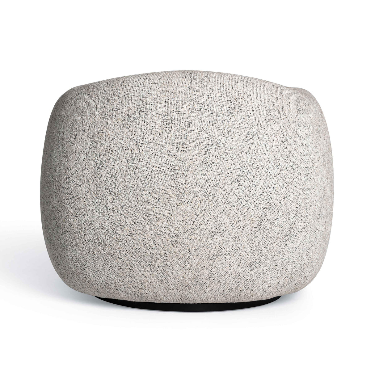 Judy Black and White Woven Fabric Swivel Chair