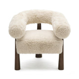 Spara Straight Vegan Shearling Accent Chair
