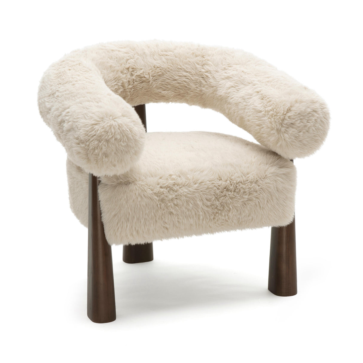 Spara Straight Vegan Shearling Accent Chair