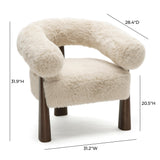Spara Straight Vegan Shearling Accent Chair
