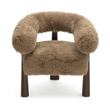 Spara Straight Vegan Shearling Accent Chair