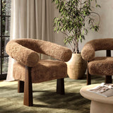 Spara Straight Vegan Shearling Accent Chair
