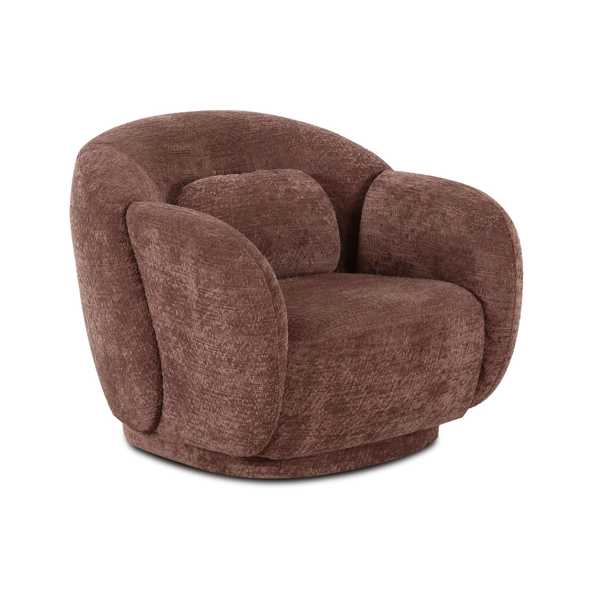 Misty Boucle Accent Chair in textured cream fabric front view