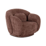 Misty Boucle Accent Chair in textured cream fabric front view