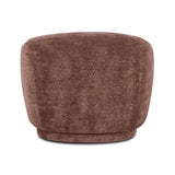 Misty Boucle Accent Chair back profile showing rounded design