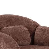 Misty Boucle Accent Chair in Chocolate Brown front view