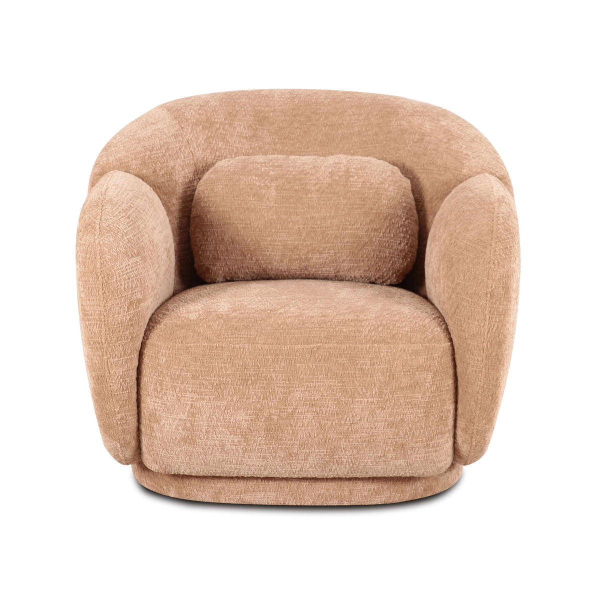 Misty Boucle Accent Chair in Off-White front view