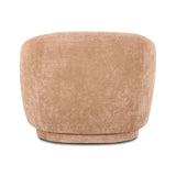 Misty Boucle Accent Chair in rich Brown fabric front perspective