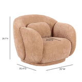 Misty Boucle Accent Chair styled in a modern living room setting