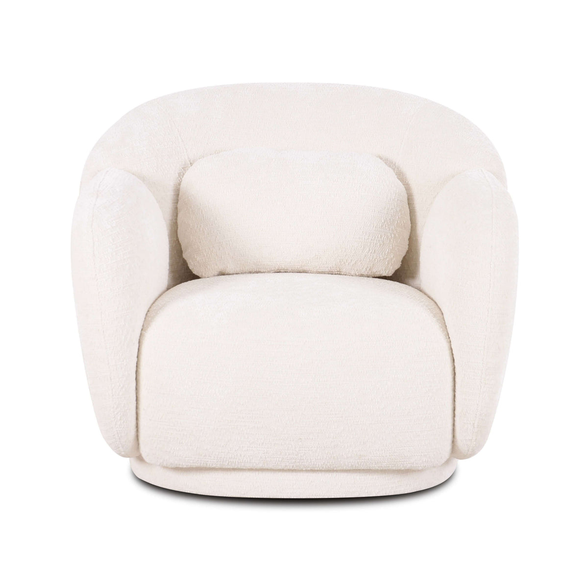 Misty Boucle Accent Chair deep cushioned seat construction detail