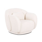 Misty Boucle Accent Chair styled next to a contemporary side table