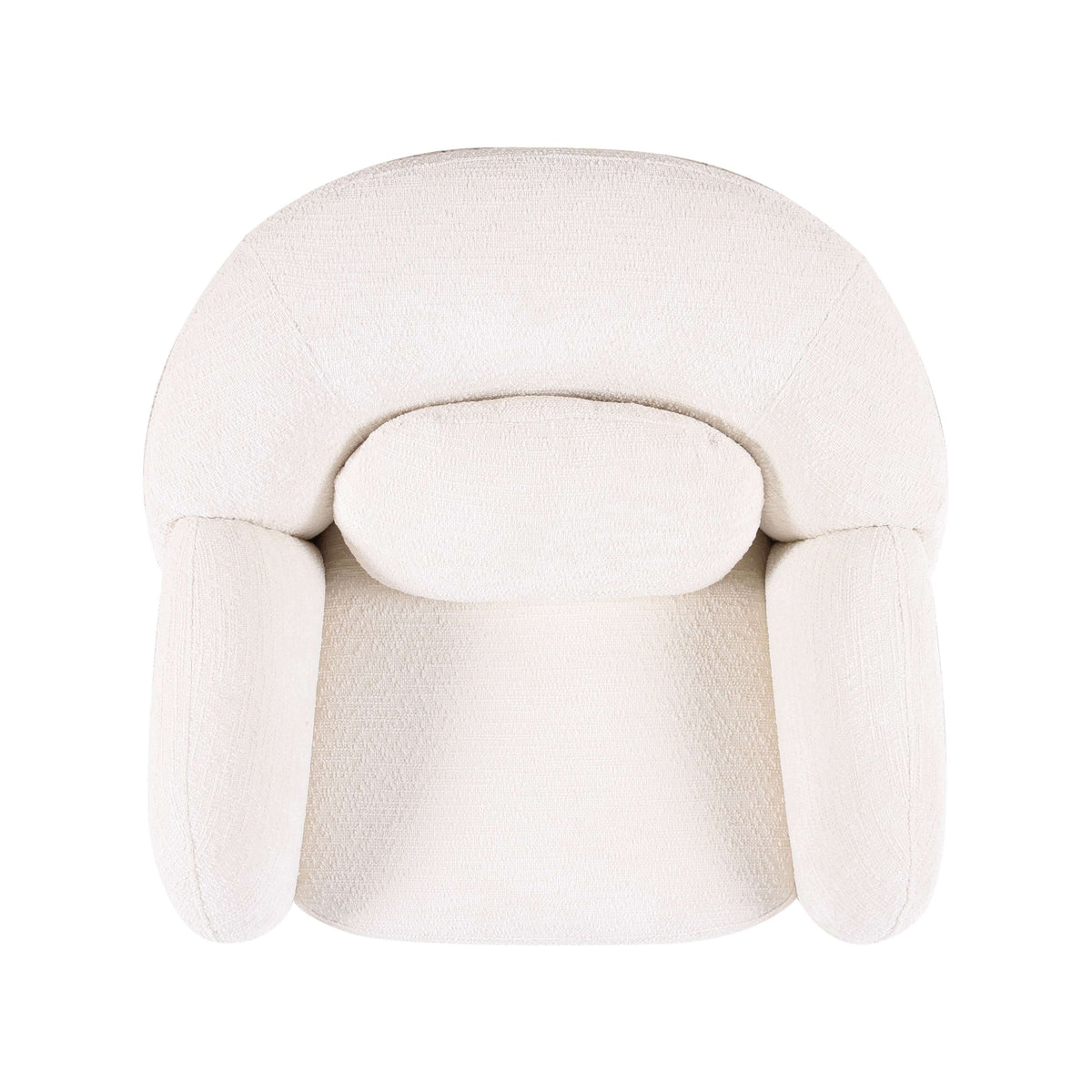 Misty Boucle Accent Chair in cream positioned in an executive lounge