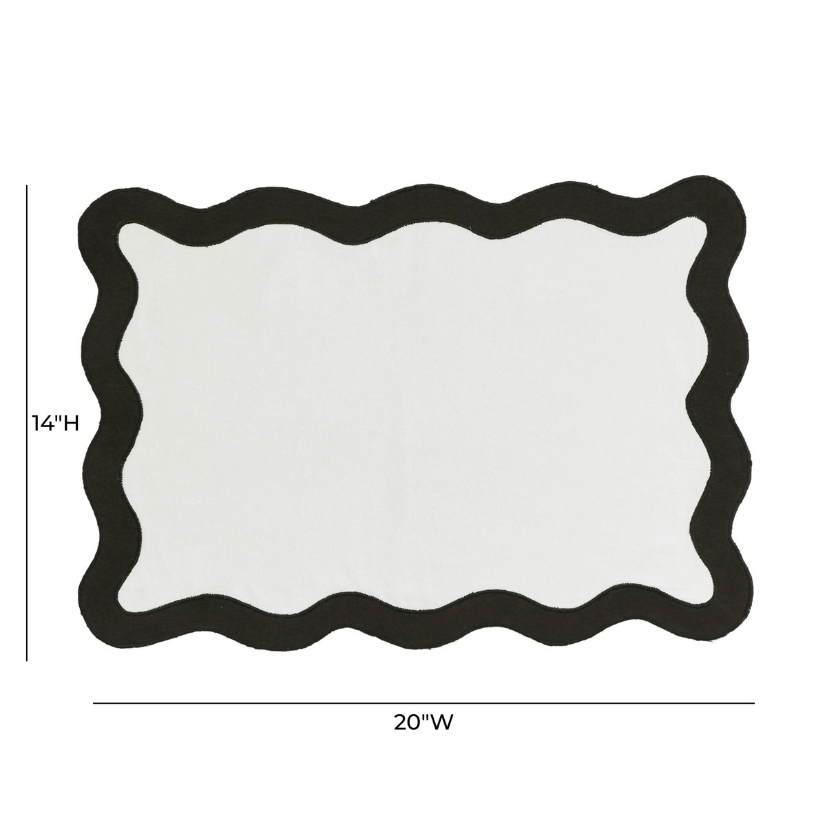 Scalloped Edge Cotton Placemat - Set of 4