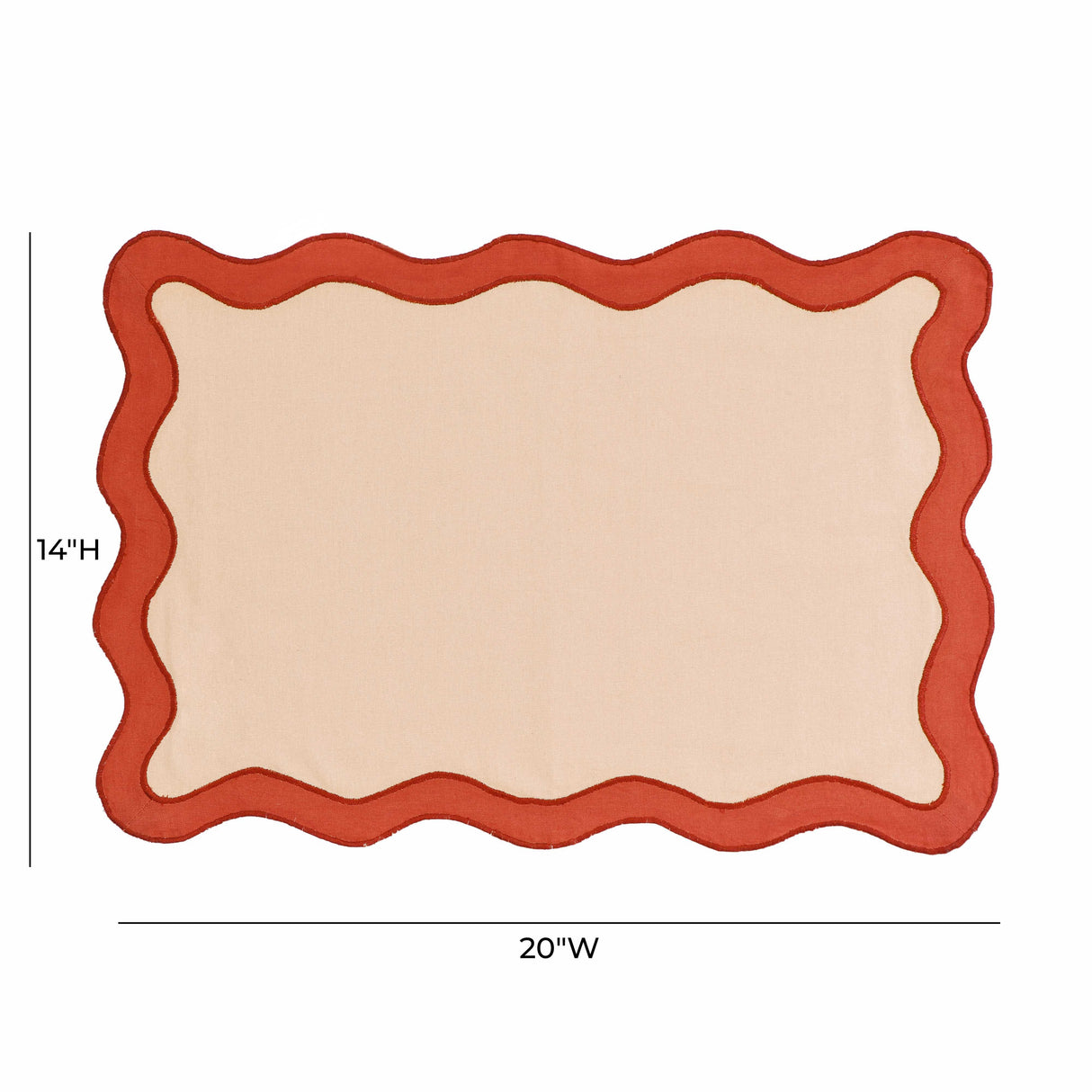 Scalloped Edge Cotton Placemat - Set of 4