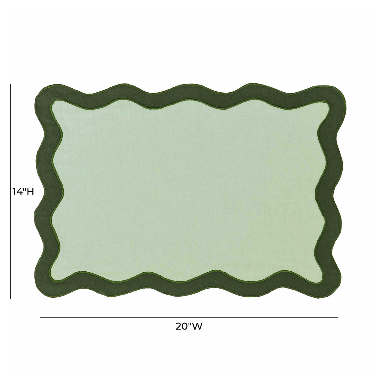 Scalloped Edge Cotton Placemat - Set of 4