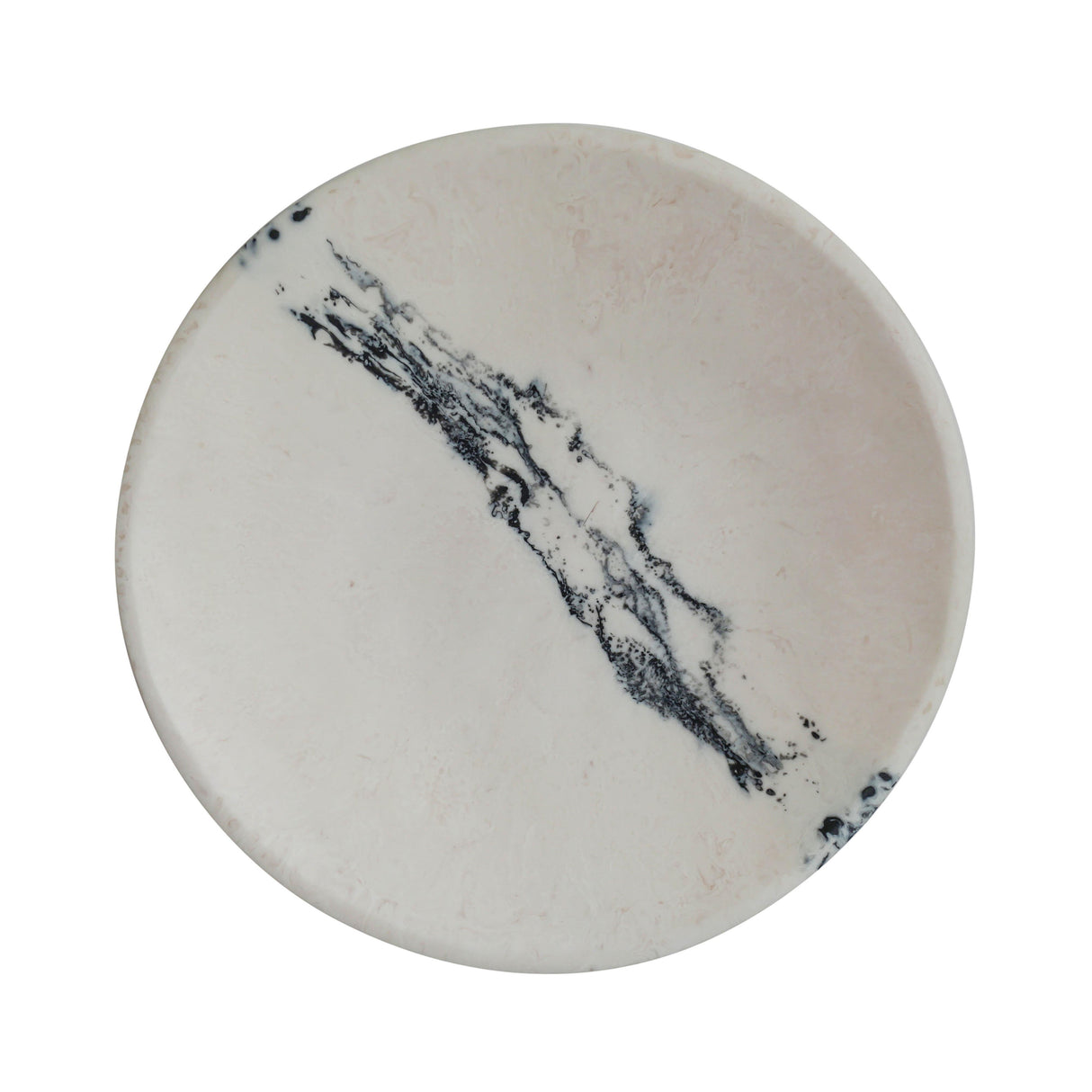 Ikani  Black & White Resin Serving Plate