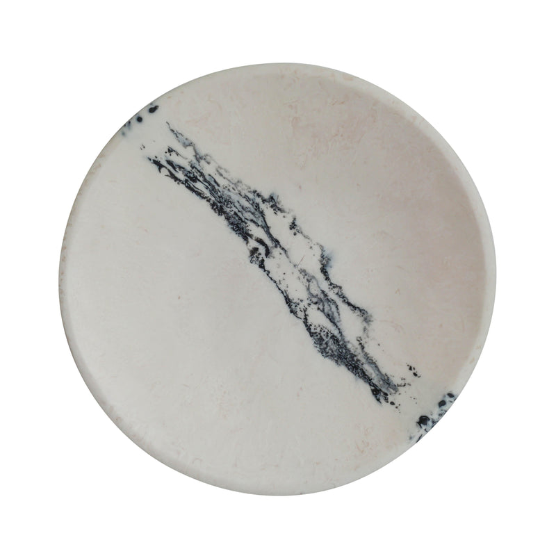 Ikani  Black & White Resin Serving Plate