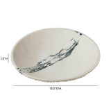 Ikani  Black & White Resin Serving Plate