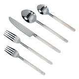 Frose Silver Stainless Steel Flatware - Set of 5 Pieces - Service For 1