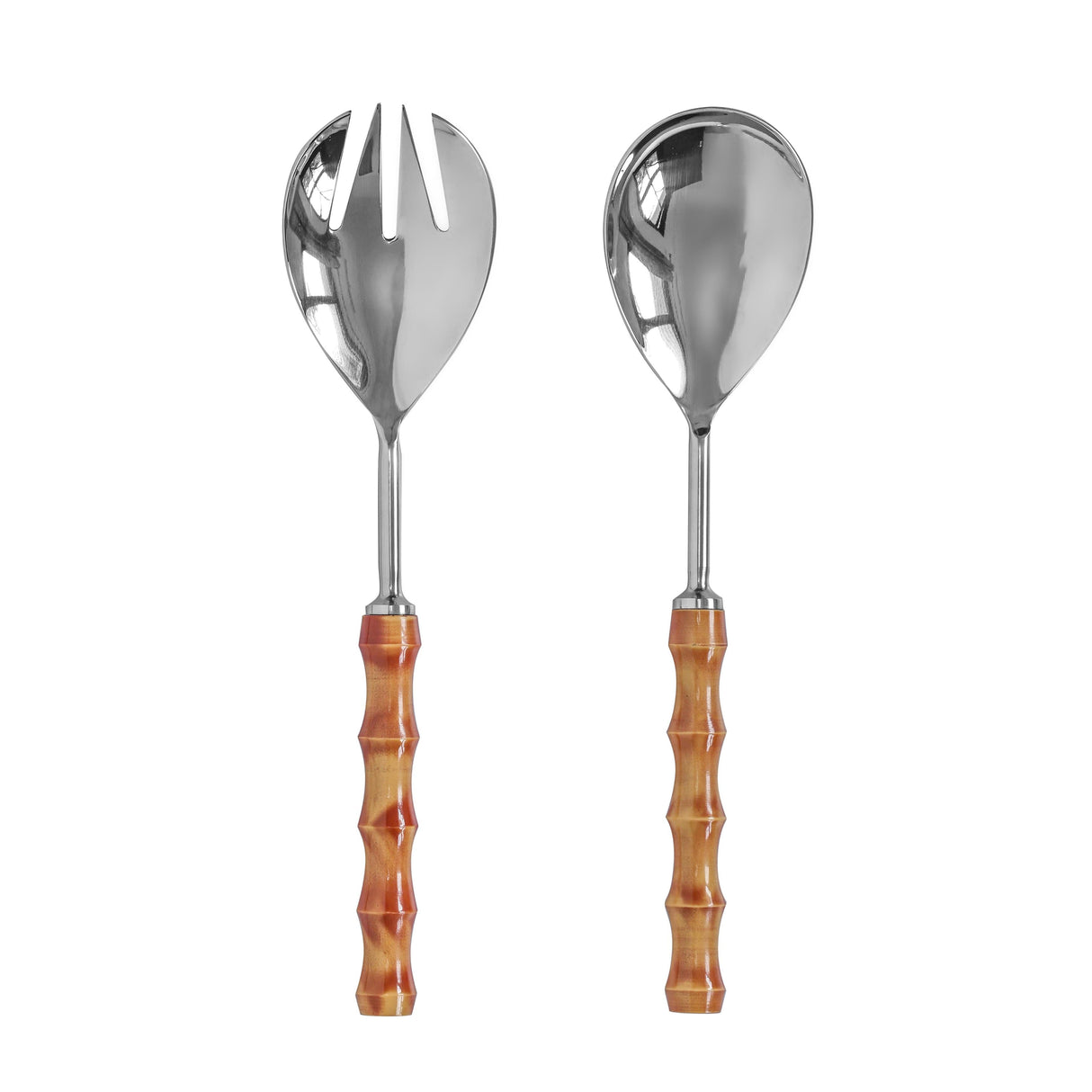 Bamboozled Stainless Steel Salad Serving Spoons - Set of 2