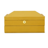 Knox Mustard Yellow Vegan Leather Contract-Grade Jewelry Box - View 1