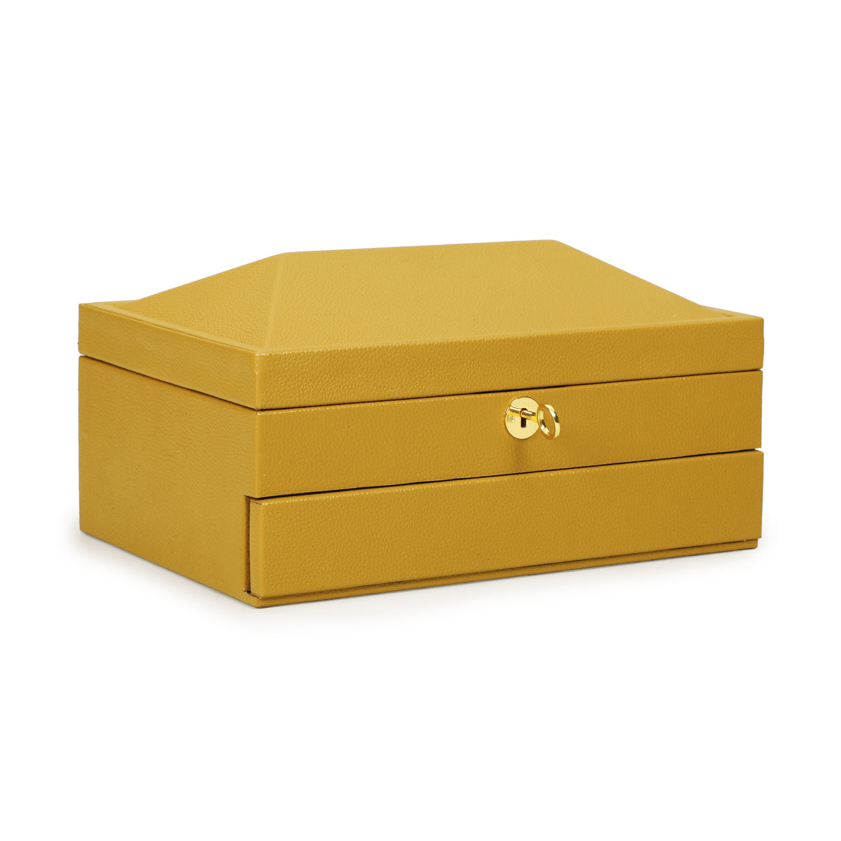 Knox Mustard Yellow Vegan Leather Contract-Grade Jewelry Box - View 6
