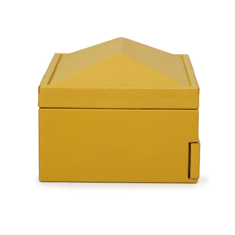 Knox Mustard Yellow Vegan Leather Contract-Grade Jewelry Box - View 7