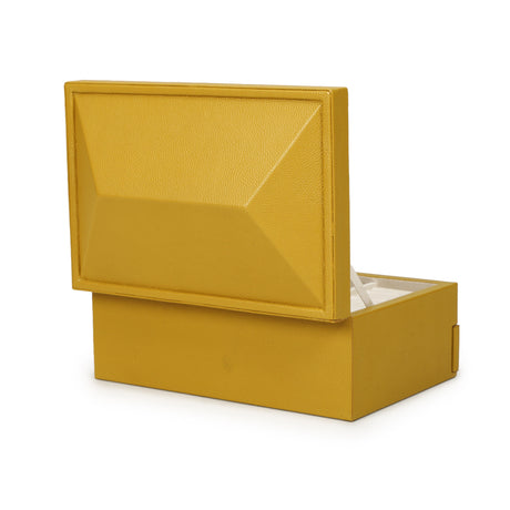 Knox Mustard Yellow Vegan Leather Contract-Grade Jewelry Box - View 9