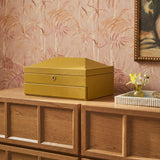 Knox Mustard Yellow Vegan Leather Contract-Grade Jewelry Box - View 2