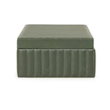 Eton Ribbed Green Vegan Leather Contract-Grade Storage Box - View 6