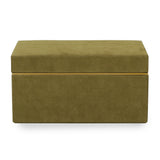 Pisa Green Vegan Suede Contract-Grade Storage Box - View 1