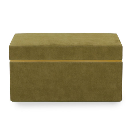 Pisa Green Vegan Suede Contract-Grade Storage Box - View 1