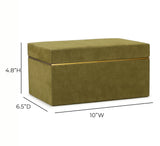 Pisa Green Vegan Suede Contract-Grade Storage Box - View 10
