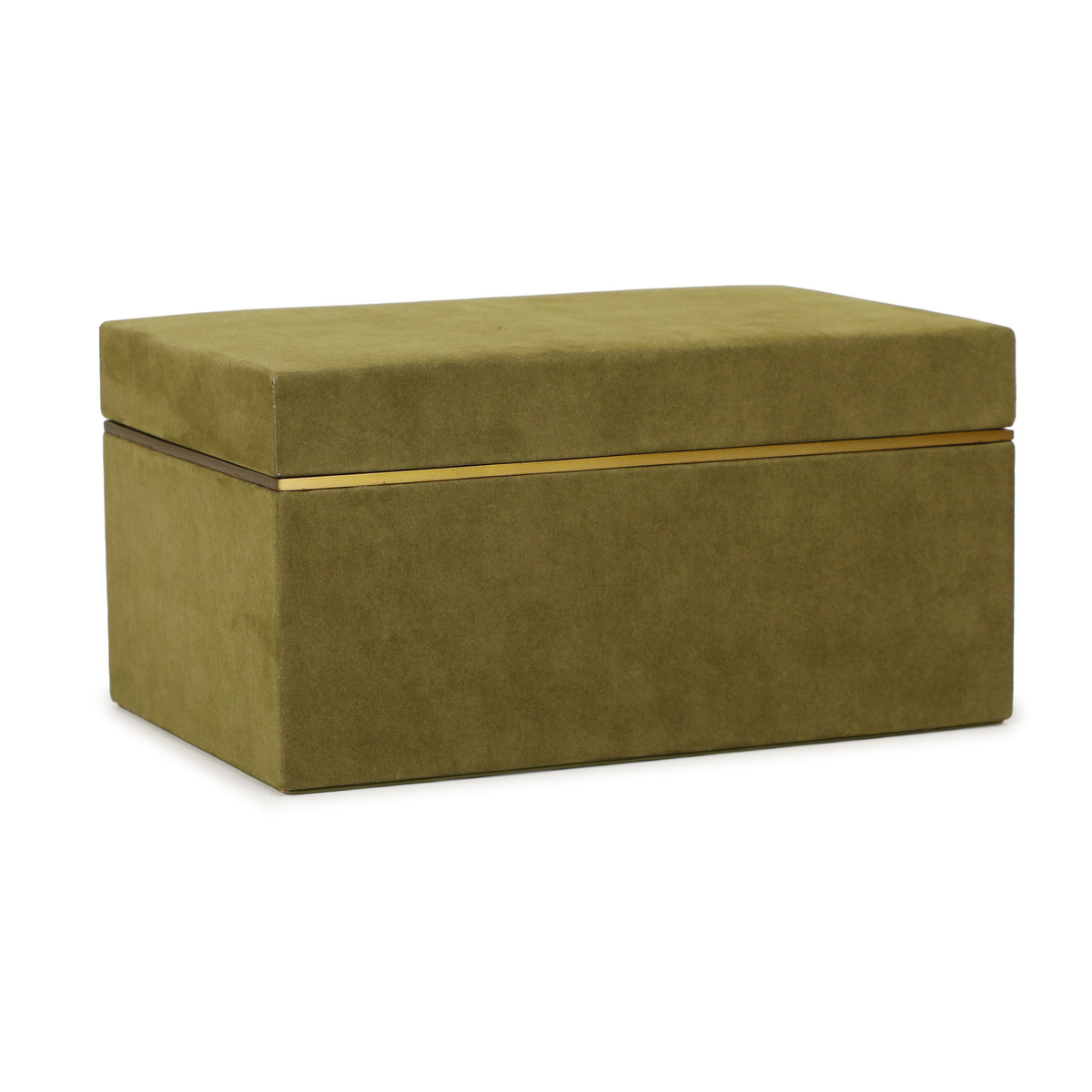 Pisa Green Vegan Suede Contract-Grade Storage Box - View 3