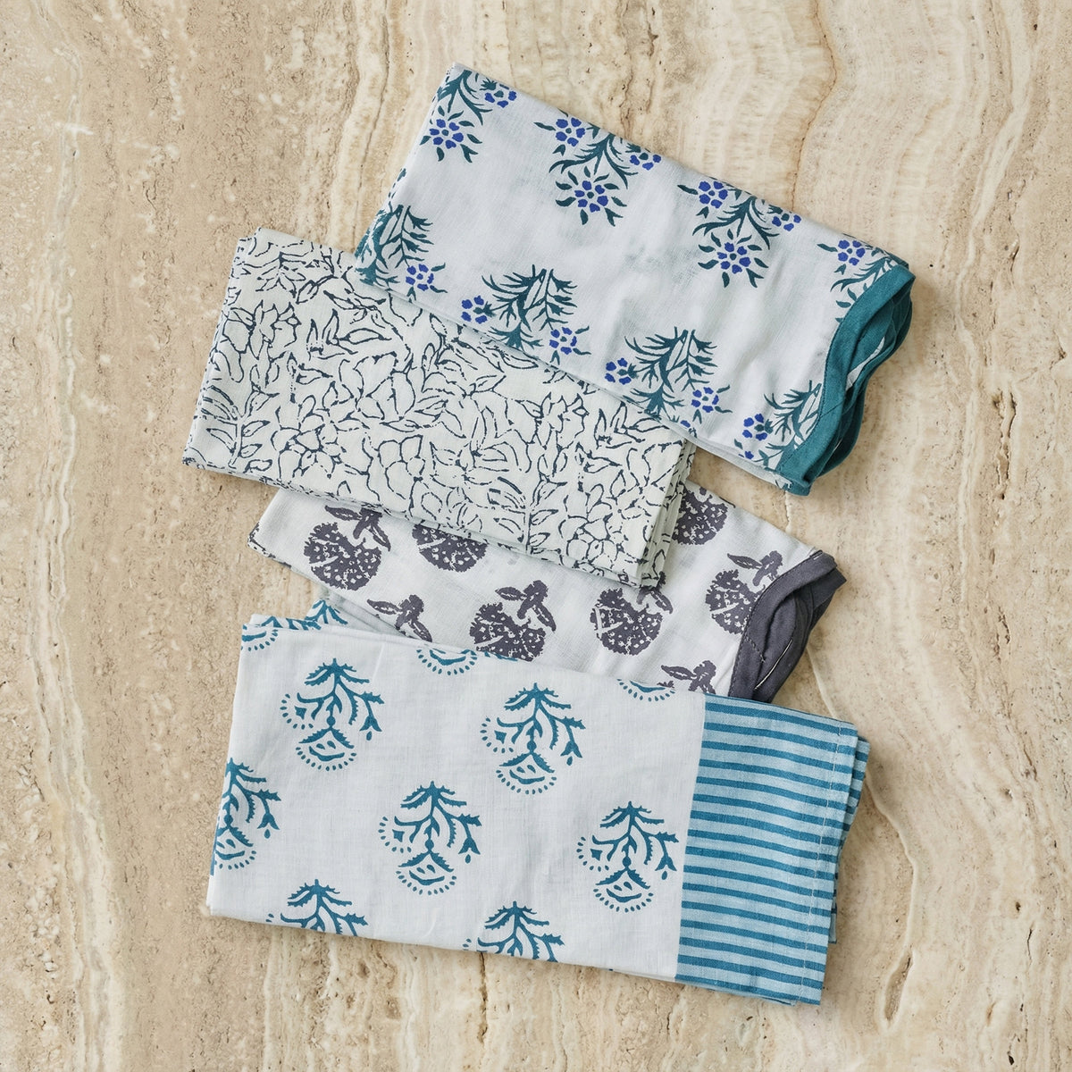 Crissy Cotton Canvas Printed Napkins - Set of 4 - View 20