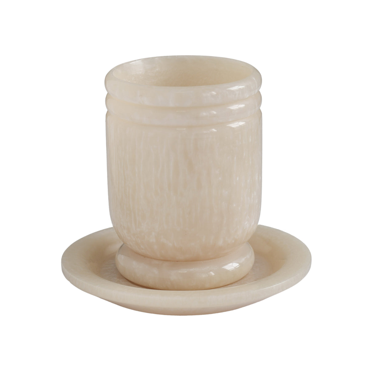 Channeled Swirl Resin Kiddush Cup - View 1