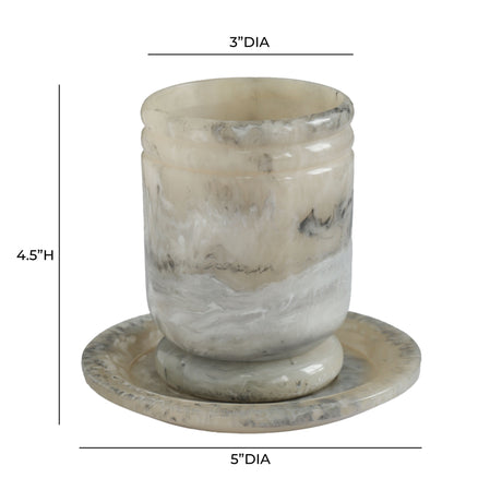 Channeled Swirl Resin Kiddush Cup - View 15