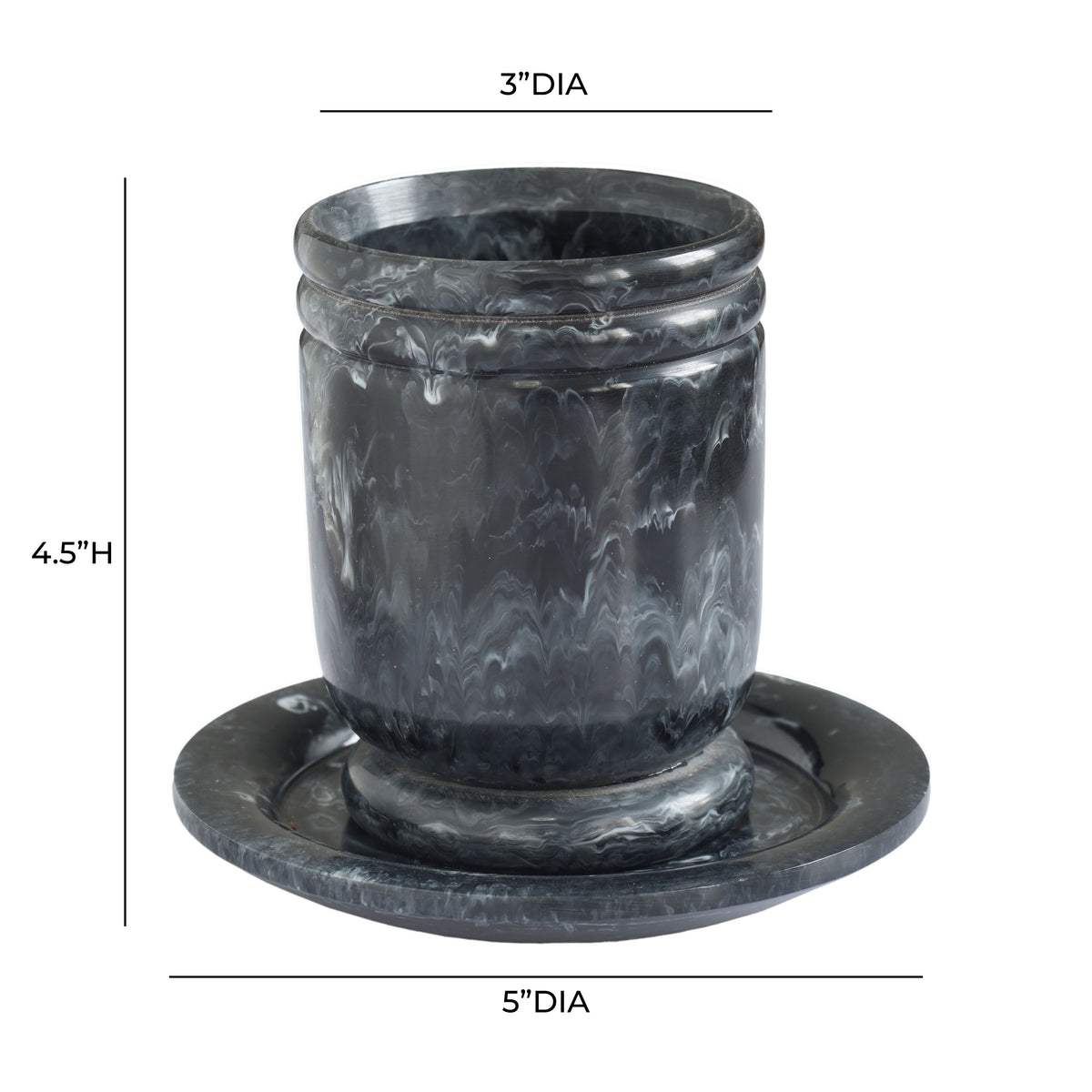 Channeled Swirl Resin Kiddush Cup - View 20
