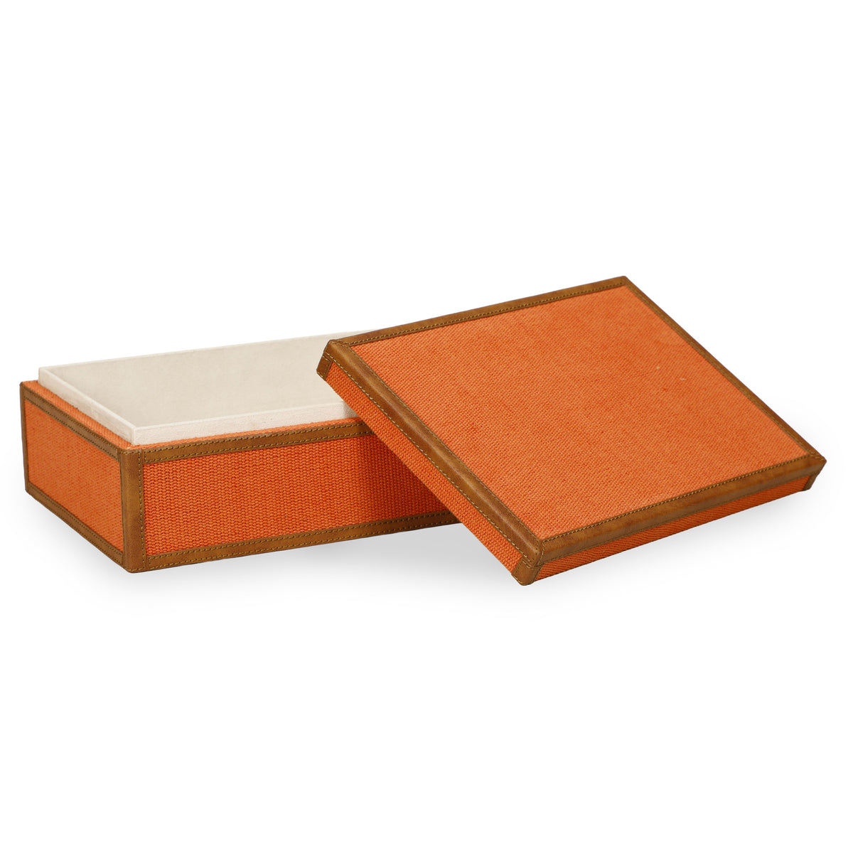 Acre Orange Cotton Jute Contract-Grade Jewelry Box - View 7