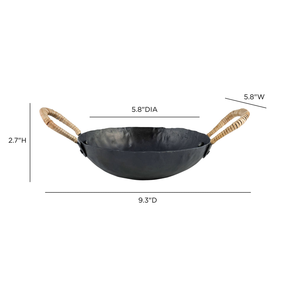 Verma Black Hammered Iron Catchall dimensions