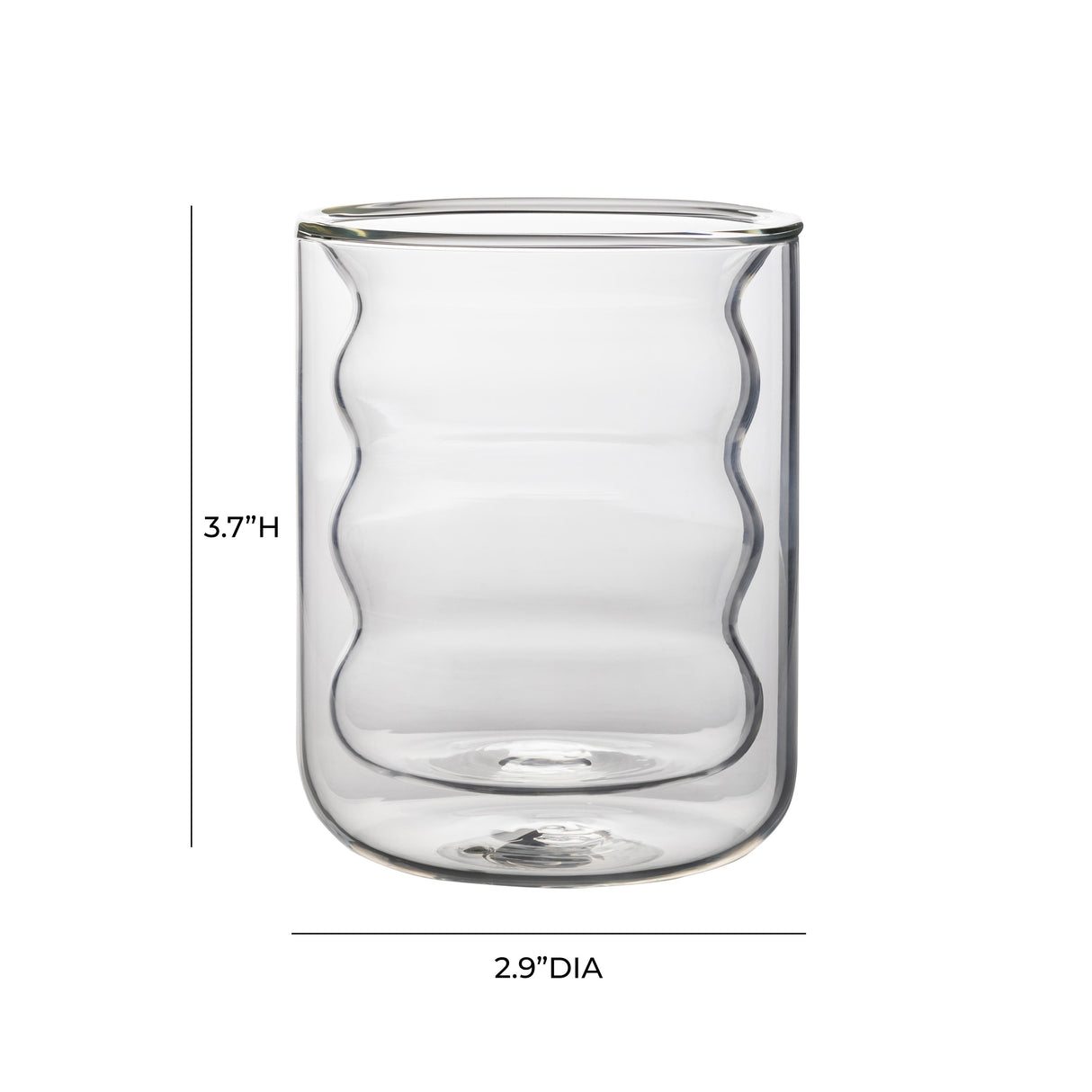 Waves Water Glass - Set of 4