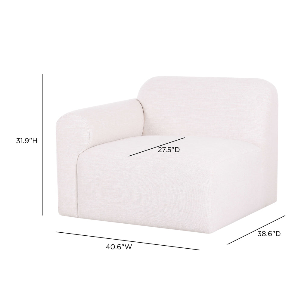 Gorge Performance Fabric Modular Corner Chair - Contemporary Deep Seating dimensions