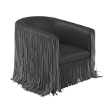 Shag Me Performance Vegan Leather Swivel Accent Chair - View 15