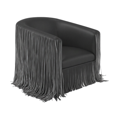 Shag Me Performance Vegan Leather Swivel Accent Chair - View 15