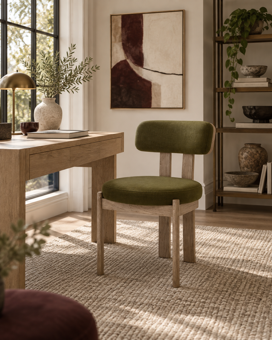 Odessa Green Performance Velvet Dining Chair