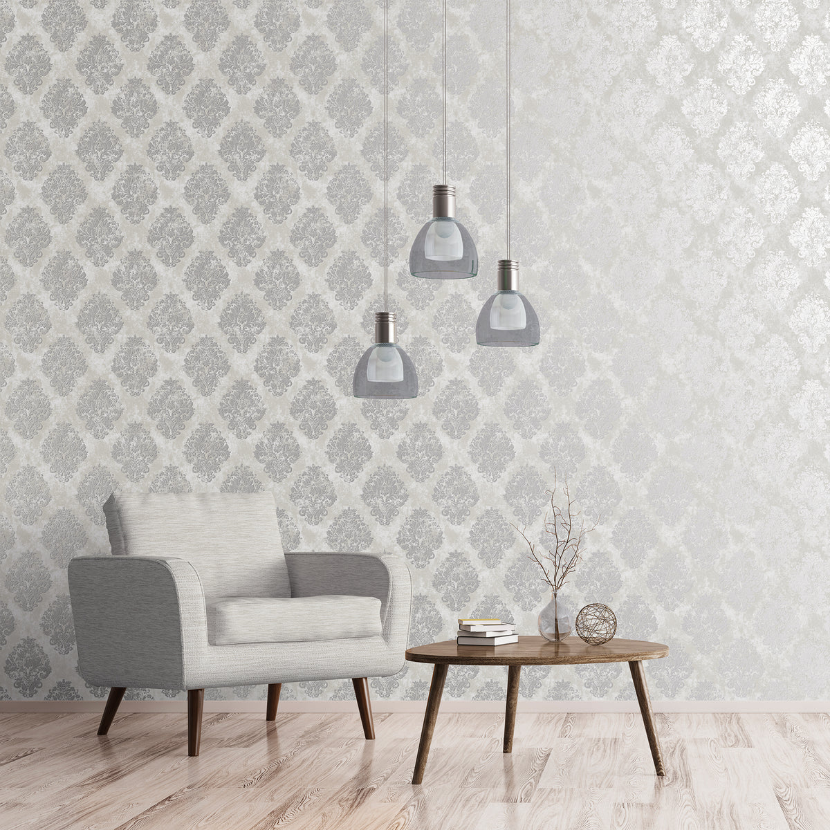 Galerie Metallic FX Metallic Damask Wallpaper