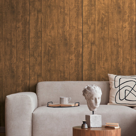 Galerie The Woods and Wicker Vintage Wood Effect Motif Wallpaper