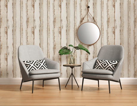 Galerie The Woods and Wicker Wood Stripe Effect Motif Wallpaper